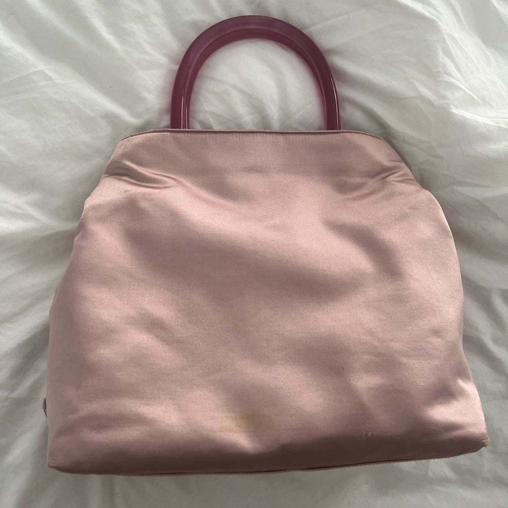 Prada silk handbag with acrylic handles (vintage)